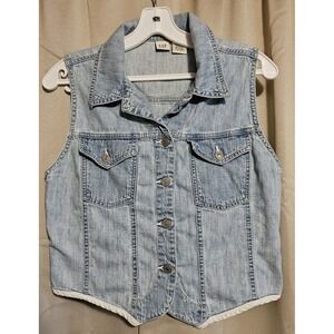 Vintage 90's Gap Soft Denim Vest Top Size Small Juniors